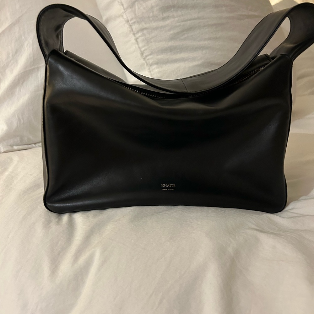 KHAITE Black Leather Shoulder Bag - Picture 3 of 9